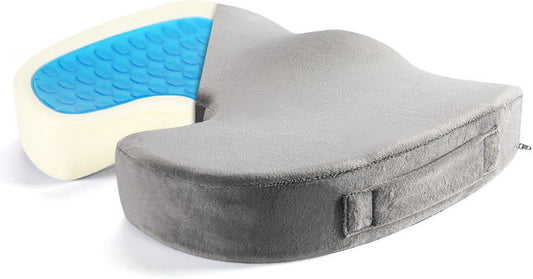 Orthopedic Coccyx Seat Cushion, Gel & Memory Foam Seat Pillow, Relieves Back, Sciatica And Tailbone Pain