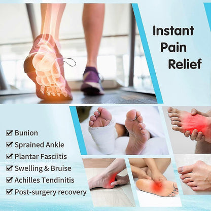 Reusable Gel Cold Therapy Sock For Hot & Cold Therapy, Ankle Foot Ice Pack Wrap For Injuries, Instant Pain Relief For Achilles