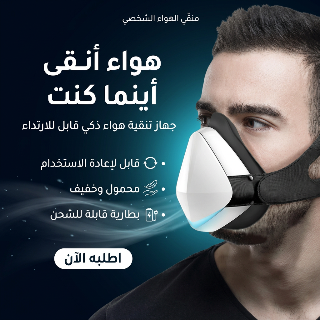 Wearable Air Purifiers Smart Electric Respirator Reusable Portable Rechargeable Purifier for Men Women