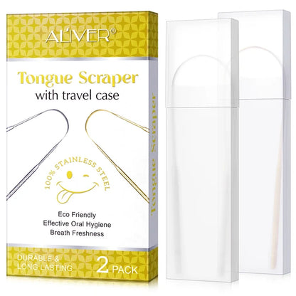Aliver Tongue scraper C (silver) + C (gold) set