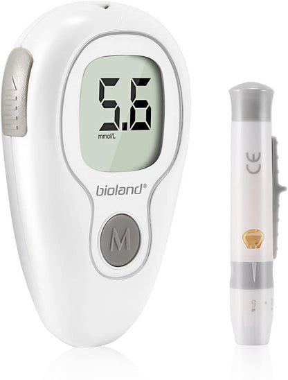 Bioland Blood Glucose Monitor Set with Test Strips, G-425-3 Blood Glucose Monitor Set with 50 Test Strips and 100 Lancets