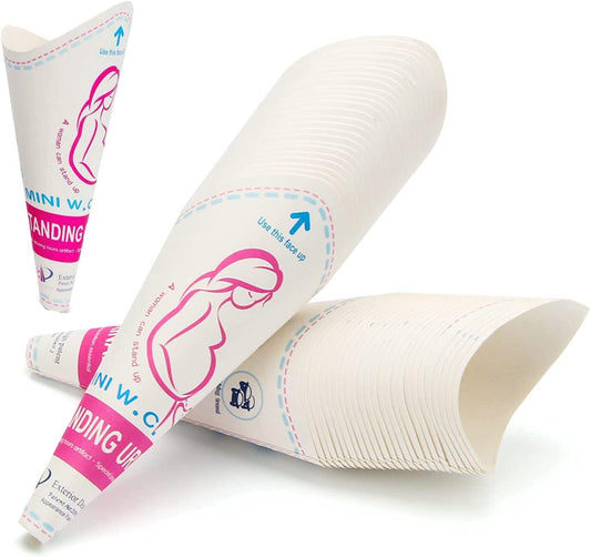 Disposable Female Urinal 40 Pieces of Paper Female Urinal, Suitable for Pregnant Women, Injuries, Travel, Camping, Outdoor Activities