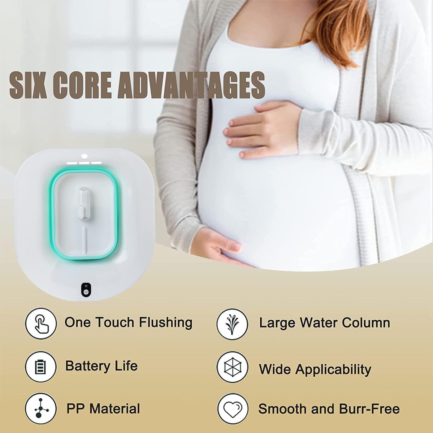 Electric Sitz Bath- Foldable Postpartum Care Basin，Sitz Bath Tub for Soothes and Cleanse Vagina & Anal, Hemorrhoids and Perineum Treatment