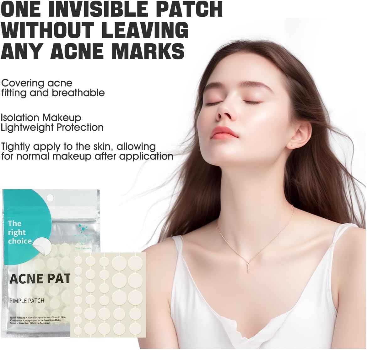 Acne Pimple Patches,Hydrocolloid Acne Patch for Covering Face, Blemishes, Zits Absorbing Patch,Cosmetics Patch for Pimple Dots, Acne Treatment, Invisible Acne Spot Patches(36 Count)