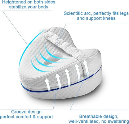 Knee Pillow for Side Sleepers, Leg Pillows for Sleeping, Knee Cushion for Sleeping,Suitable for Relieving Leg, Back, Knee Pain