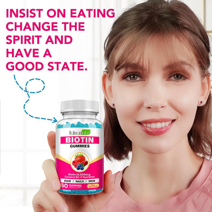 Chewable Biotin Gummies for Skin, Hair & Nails-Hair