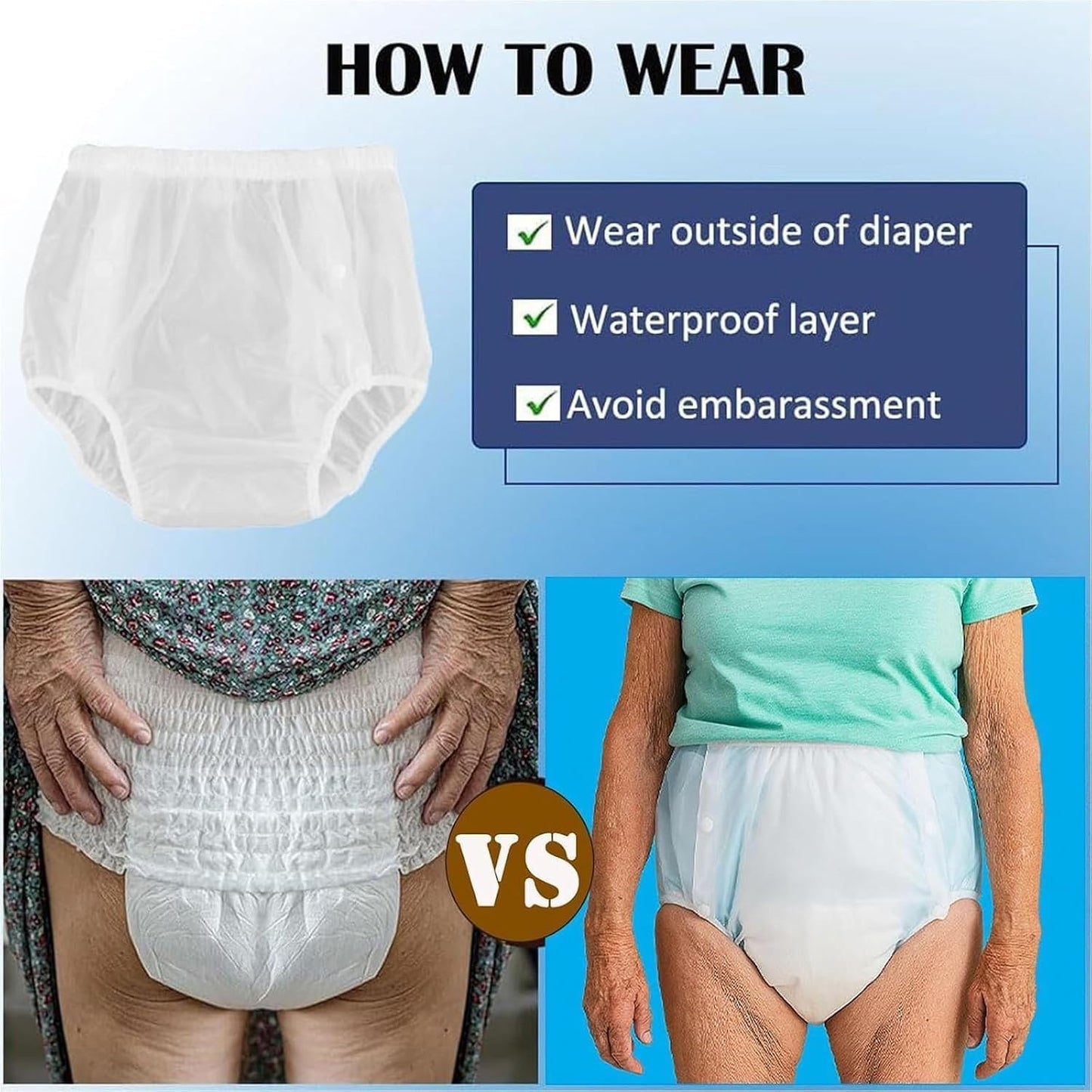 Adult Diaper Waterproof  Cover TPU Wrap