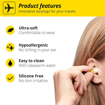 Alpine FlyFit - Earplugs for Pressure Relief & Preventing Ear Pain