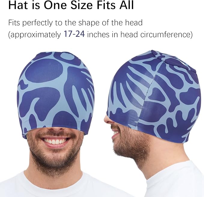 Migraine Relief Cap Ice Pack, Headache Relief Hat Cold anf Hot Therapy, Gel Head Wrap Cold Hot Wrap, for Puffy Eyes, Tension, Sinus and Stress Relief