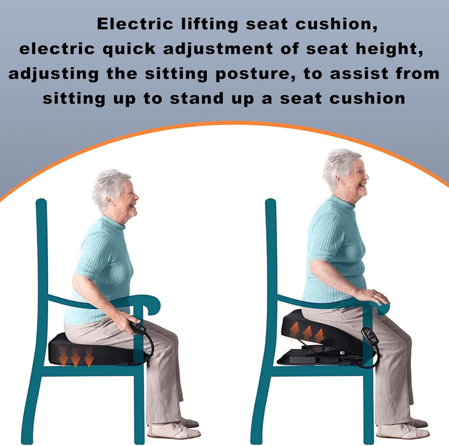 Powered Seat Assist Cushion,  Powerful Motor to Assist in Standing Chair Lift Assist Devices Support up to 90KG, Easy Up Performance Health