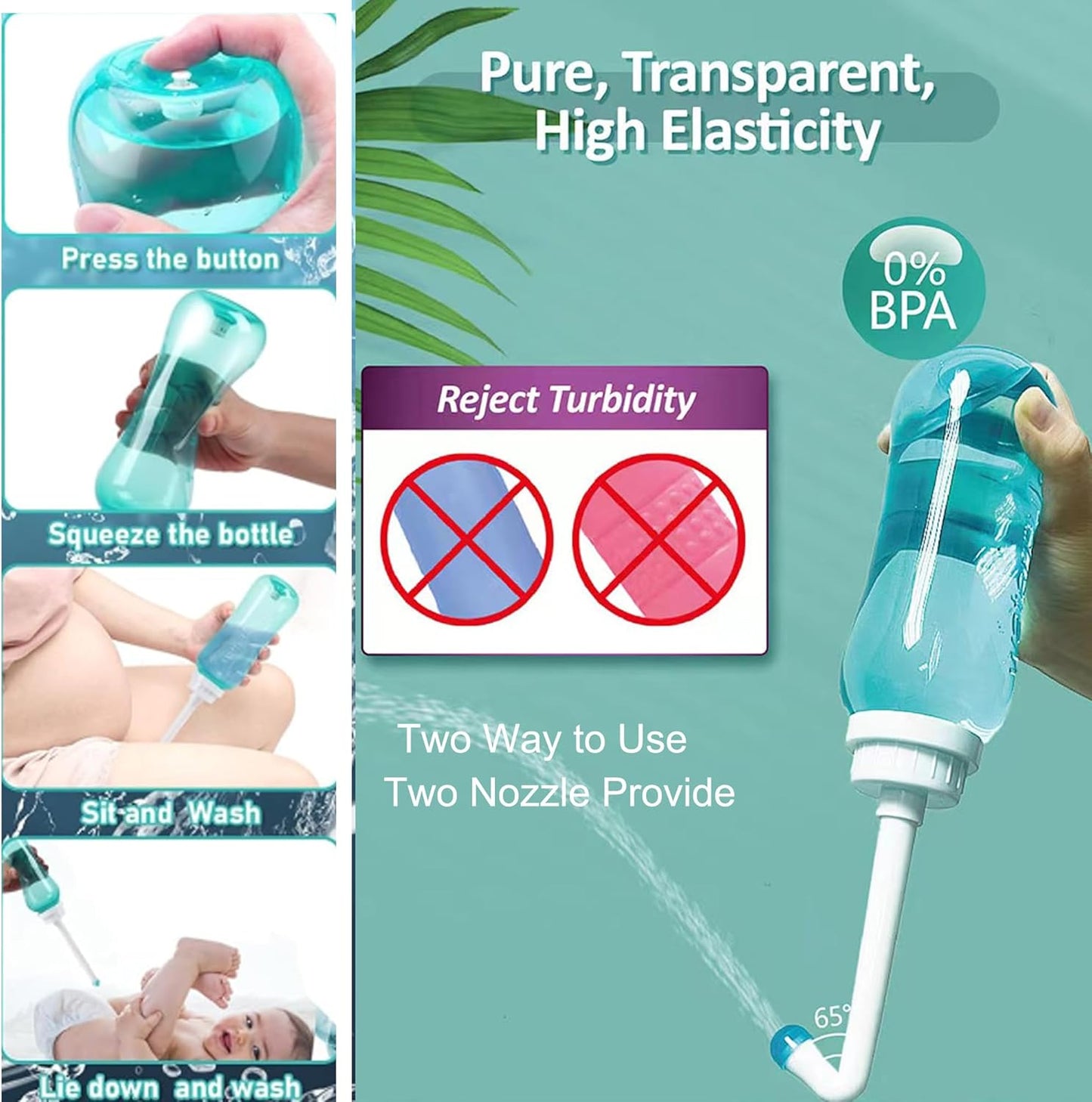 Waterpulse Peri Bottle for Postpartum Essentials & Perineal Care