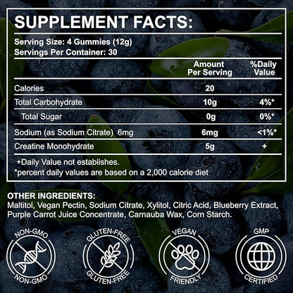 Creatine Gummies 5000mg 120 Pcs