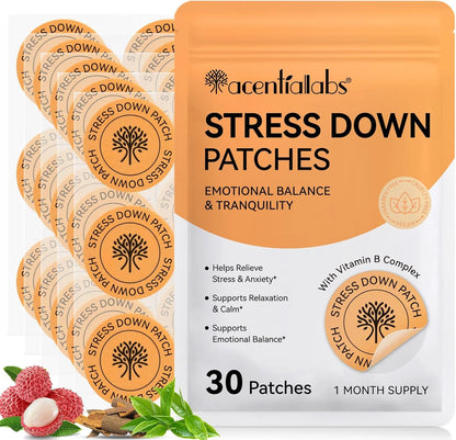 Acentialabs: 30's Transdermal Wellness Patches— Stress Down