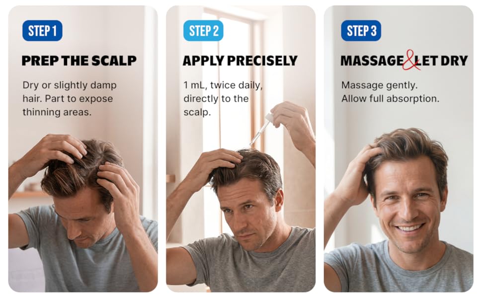 Kirkland Signature Minoxidil Topical Solution USP 5%, Extra Strength Hair Regrowth Treatment For Men, 6 Months Supply