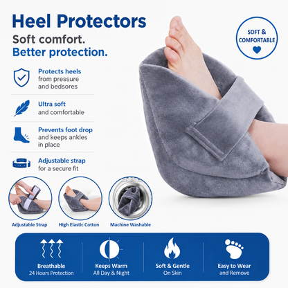 Heel Protector Cushion-Foot Support ,Anti-Decubitus Heel Pad for Heel Pain Relief, Bed Sores,