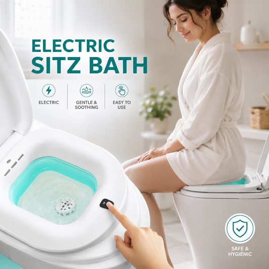 Electric Sitz Bath- Foldable Postpartum Care Basin，Sitz Bath Tub for Soothes and Cleanse Vagina & Anal, Hemorrhoids and Perineum Treatment