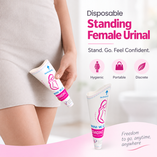 Disposable Female Urinal 20 Pieces of Paper Female Urinal, Suitable for Pregnant Women, Injuries, Travel, Camping, Outdoor Activities