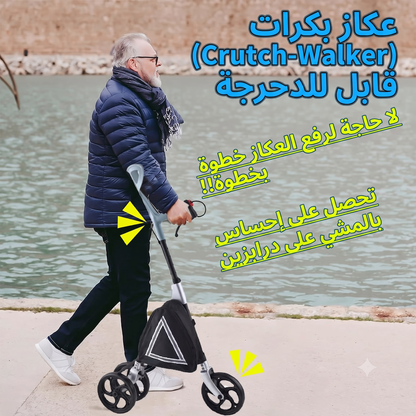 Lightweight Foldable Walking Cane with Wheels and Storage Bag and breaks