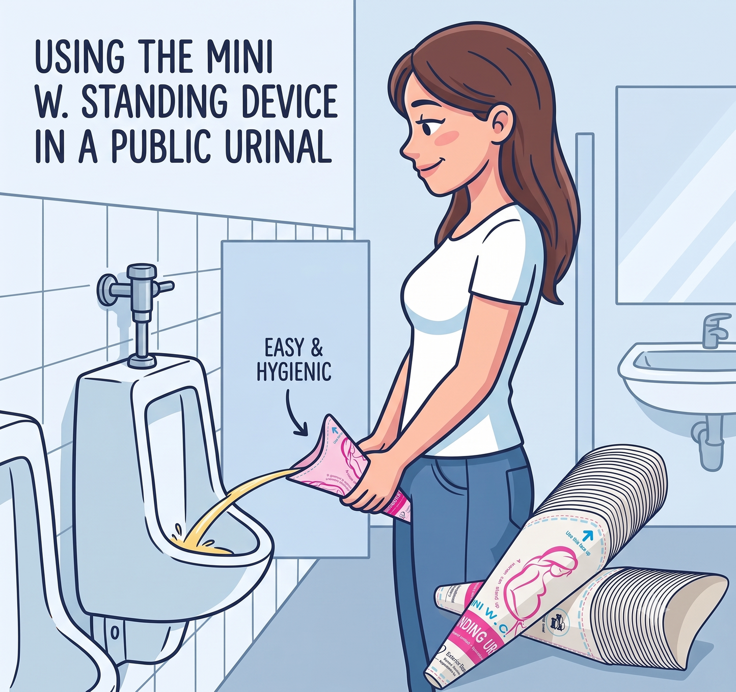 Disposable Female Urinal 40 Pieces of Paper Female Urinal, Suitable for Pregnant Women, Injuries, Travel, Camping, Outdoor Activities