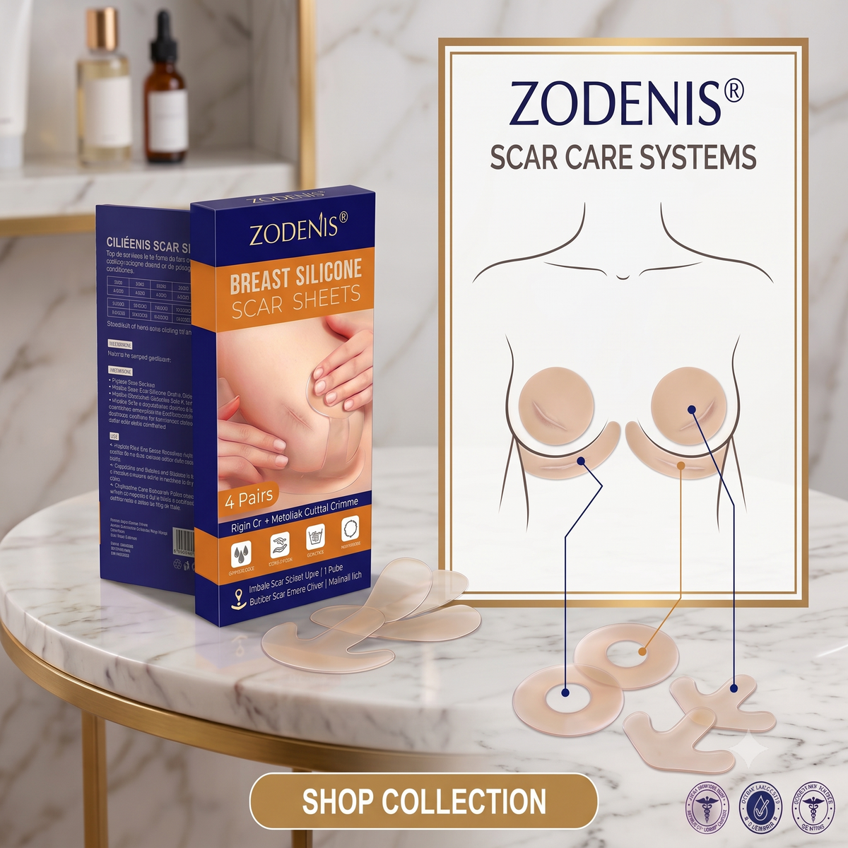 Medical Grade Silicone Scar Sheets for Breast Scar Treatment