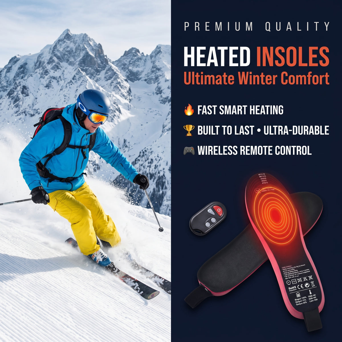 USB Heating Insole with Remote Control
