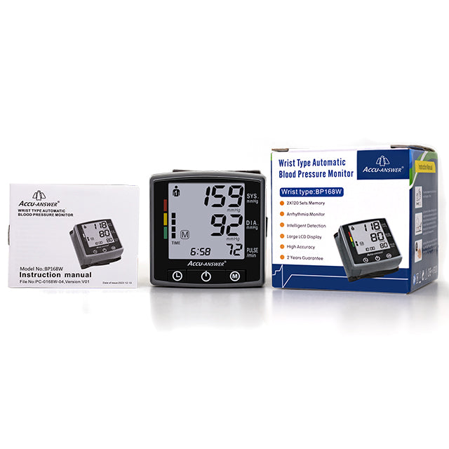 Portable Automatic Digital Tensiometer Sphygmomanometer Wrist BP Monitor