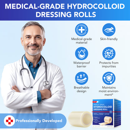 ELAIMEI Wound Care Hydrocolloid Dressing Roll Flexible Waterproof