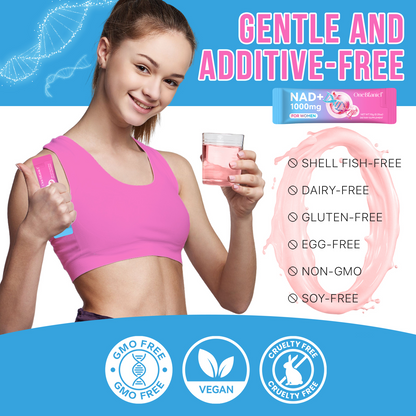NAD+ Supplement for Women 1000mg - Premium Cellular Energy Booster with Nicotinamide Riboside & Resveratrol, PQQ, Health, Anti-Aging Support NAD Supplements (21pcs)