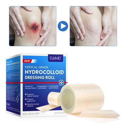 ELAIMEI Wound Care Hydrocolloid Dressing Roll Flexible Waterproof