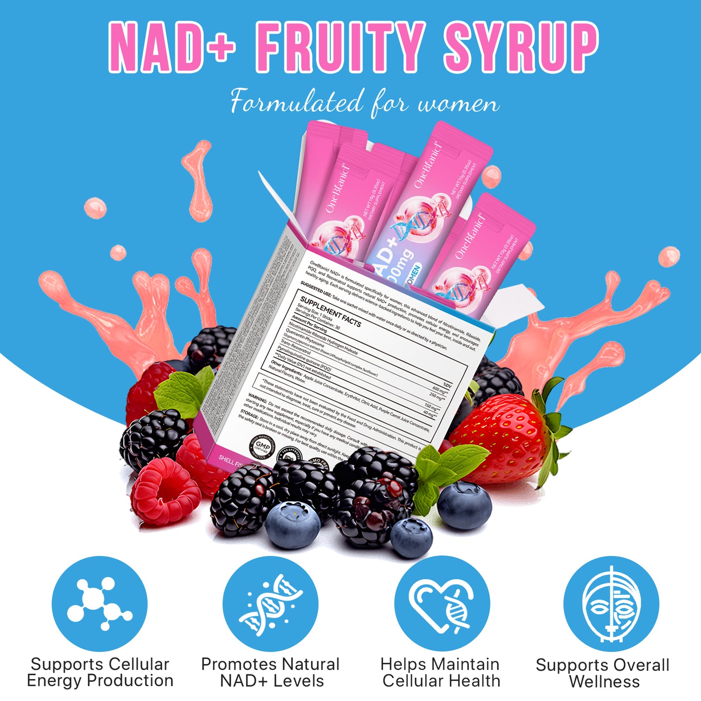 NAD+ Supplement for Women 1000mg - Premium Cellular Energy Booster with Nicotinamide Riboside & Resveratrol, PQQ, Health, Anti-Aging Support NAD Supplements (21pcs)