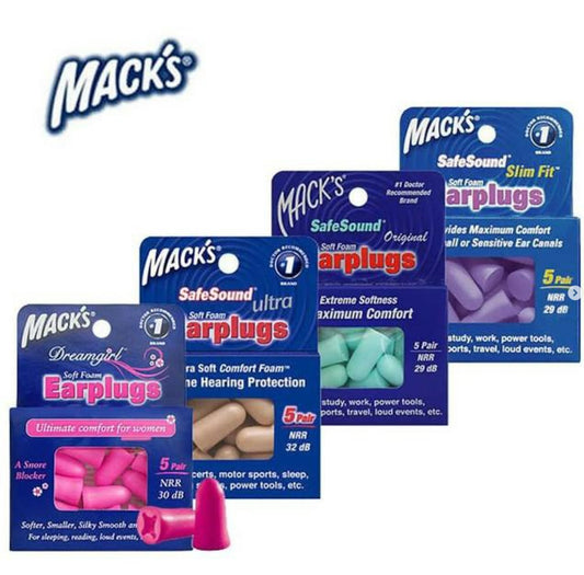 Mack’s® noise reducing sleeping ear plugs , 5 Pair