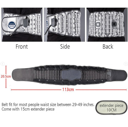 Heating Inflatable Waist Belt for Pain Relief and Back Brace.