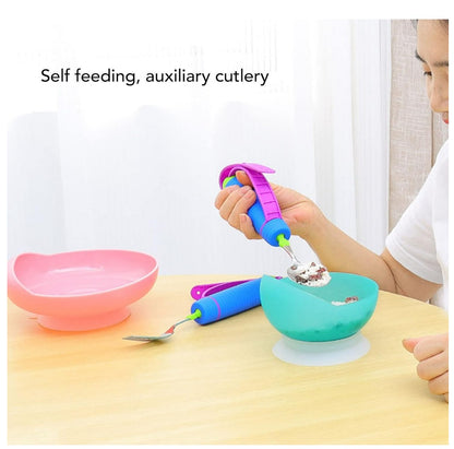 360 Degree Adaptive Utensil Fork, Stainless Steel Adjustable, Easy Grip Fork