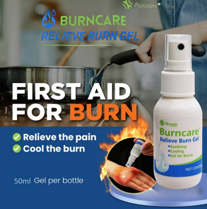 Roosin Burncare Relieve Burn Gel Hydrogel Bottle (50 ml)