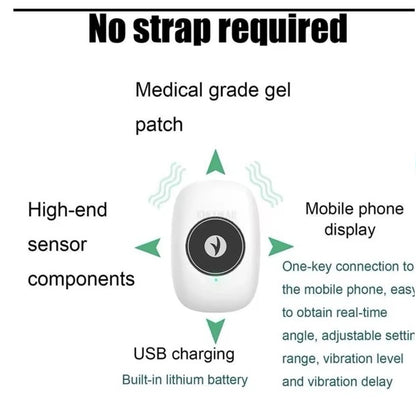 Intelligent Posture Vibration Reminder - Smart Sensor Strapless USB Rechargeable Posture Training Corrector