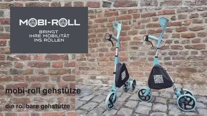 Lightweight Foldable Walking Cane with Wheels and Storage Bag and breaks