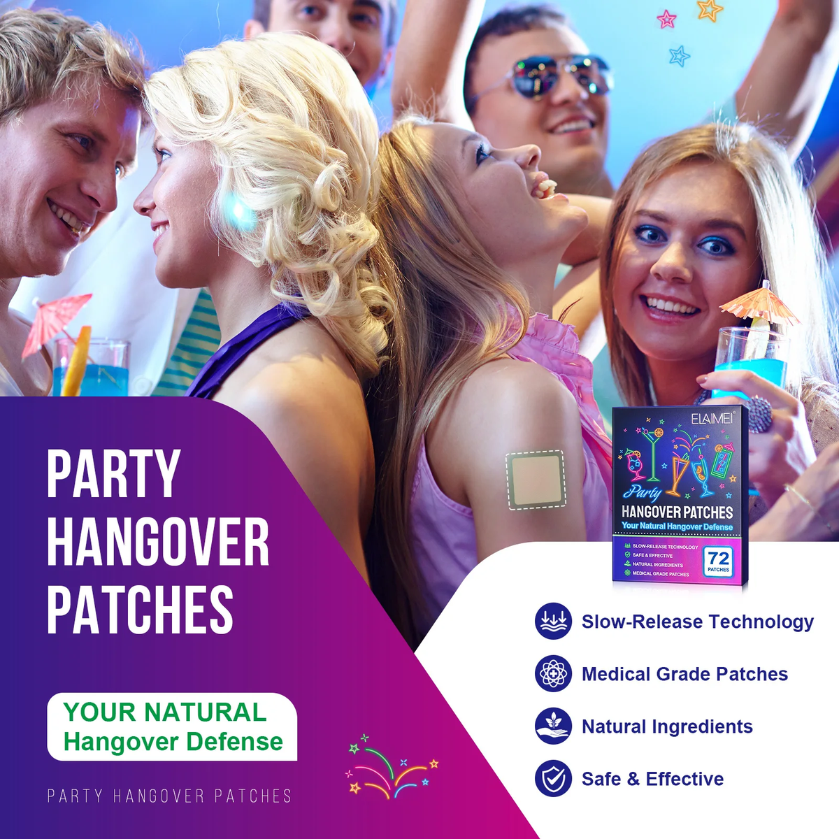 Hangover Recovery Patches 72 Pack
